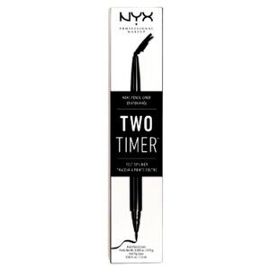 NYX TWO TIMER JET BLACK Kohl Pencil liner 0.04 fl oz new in box felt tip liner